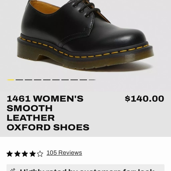 1461 Black Smooth Leather Oxfords- Women’s Size 8 - Picture 12 of 12